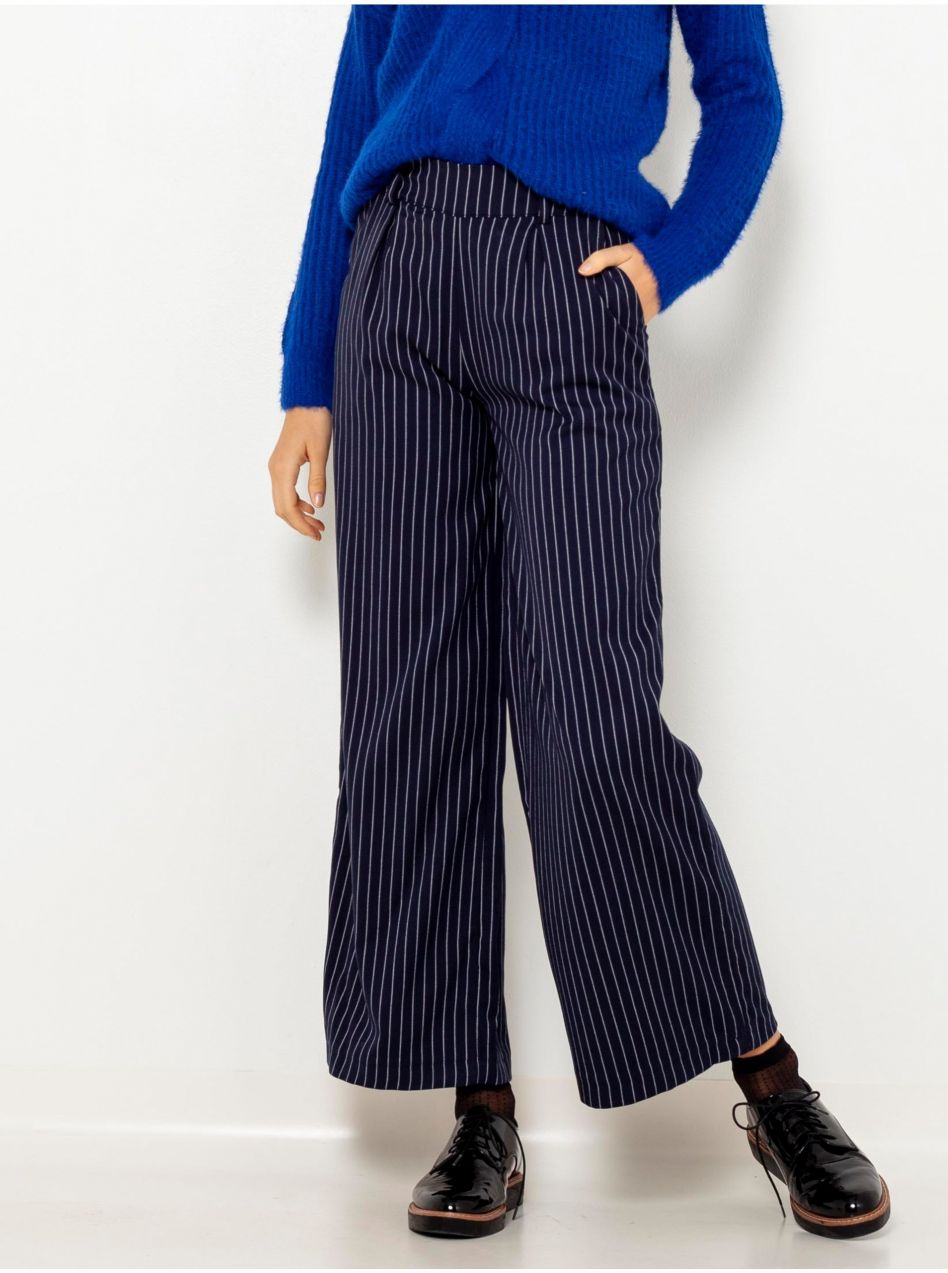 Tmavomodré pruhované culottes CAMAIEU