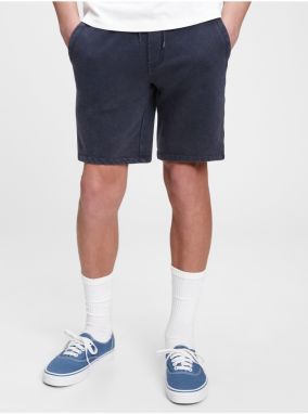 Tmavomodré detské kraťasy GAP teen pull-on easy shorts