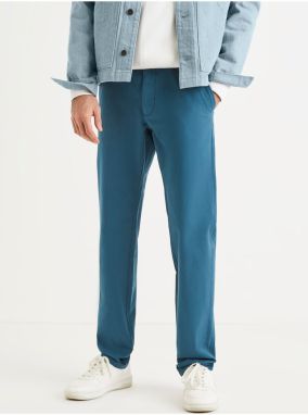 Chino nohavice pre mužov Celio - modrá galéria
