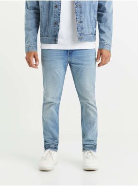 Slim fit pre mužov Celio - svetlomodrá