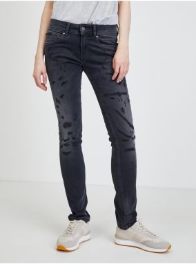 Slim fit pre ženy Pepe Jeans - tmavosivá galéria