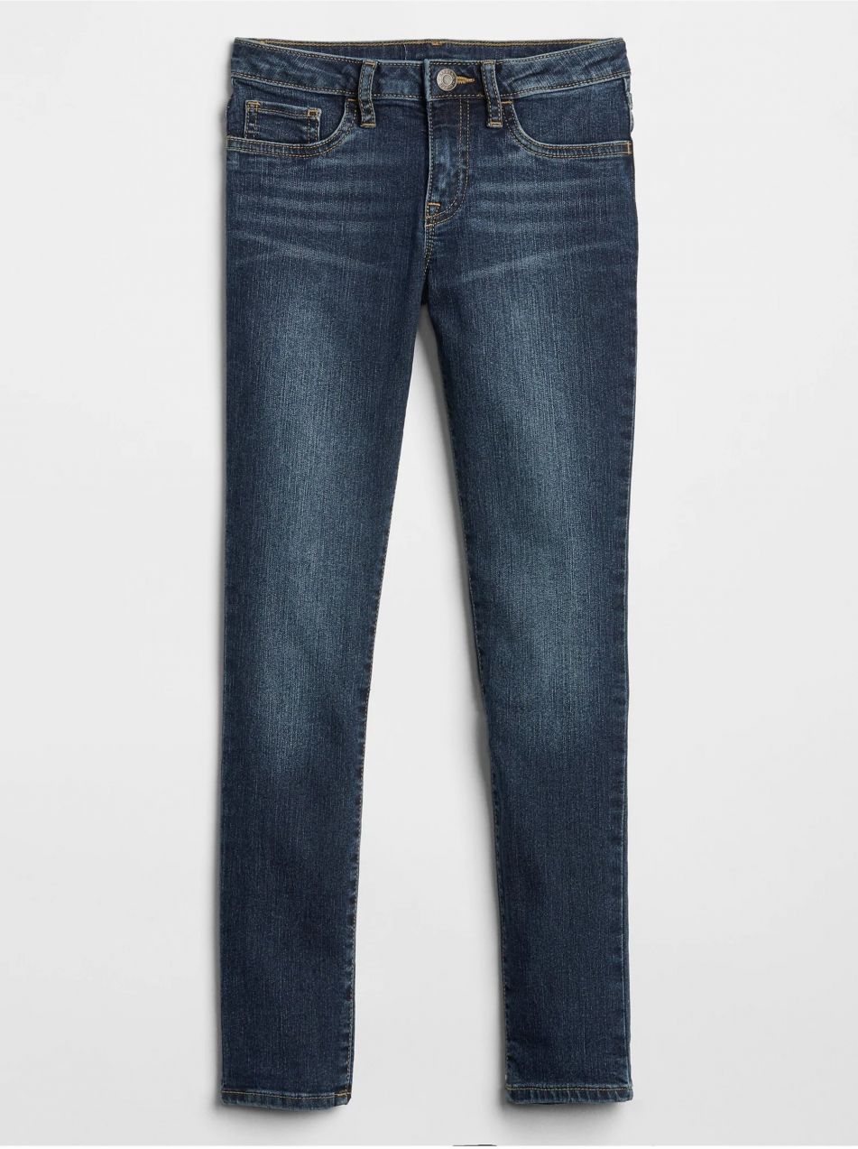 Džínsy GAP Skinny Modrá