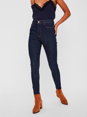 Tmavomodré skinny fit rifle VERO MODA Sophia