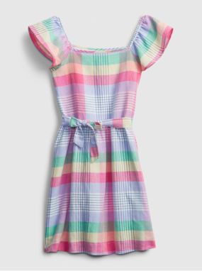 Detské šaty plaid dress Farebná