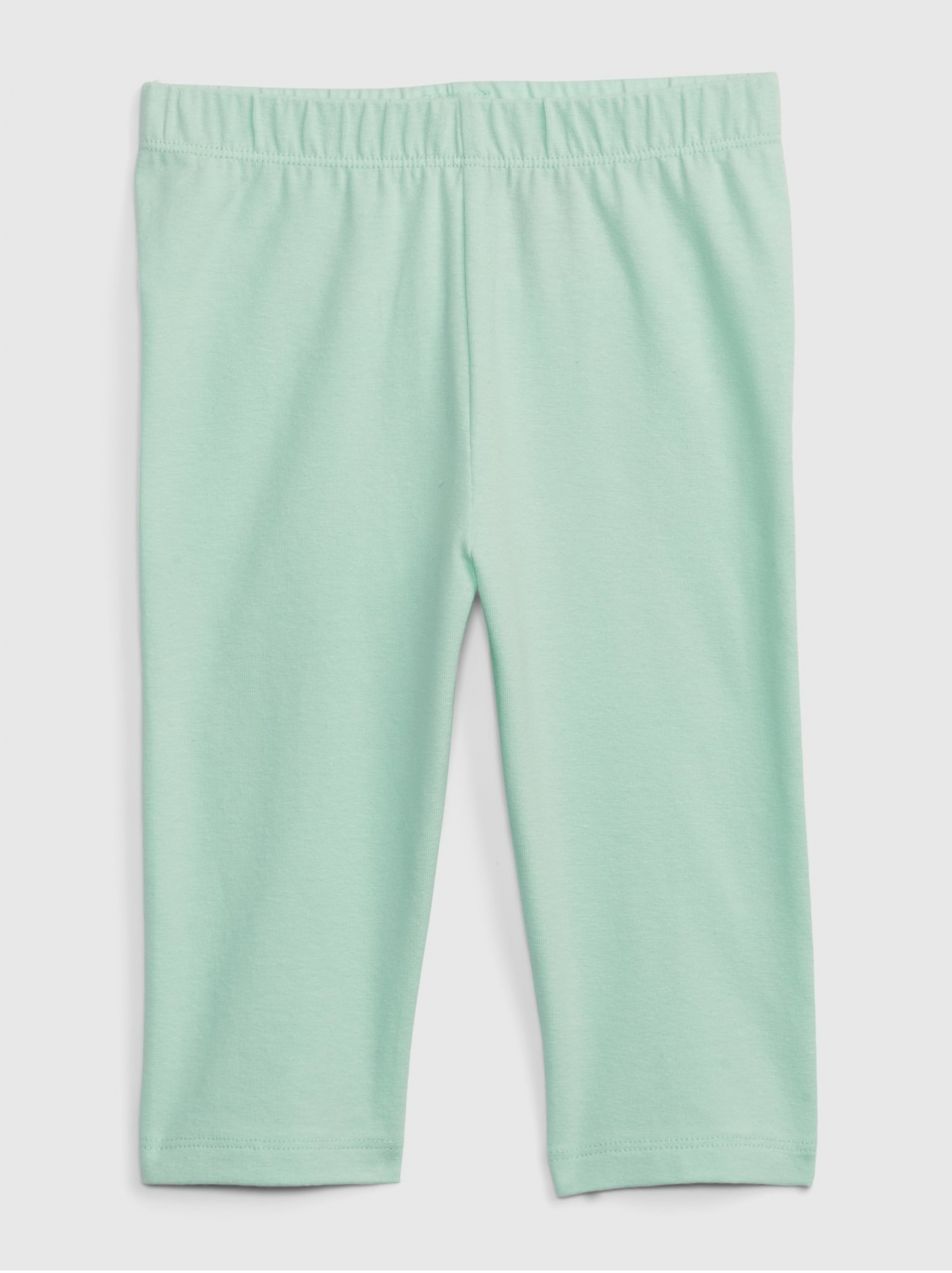 Zelené dievčenské legíny GAP organic capri