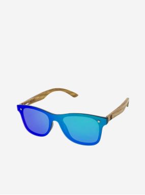 VeyRey Drevené slnečné okuliare Nerd Stove zelené sklá
