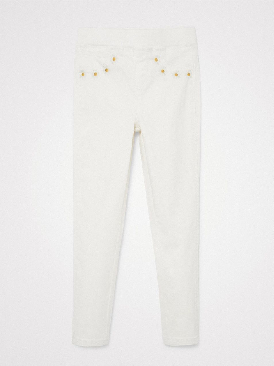 Biele dievčenské slim fit rifle Desigual Tartaleta