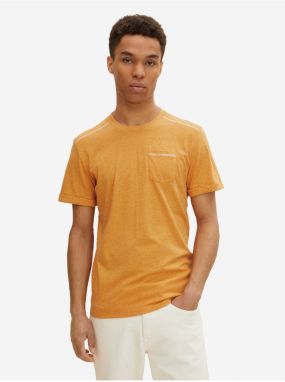 Oranžové pánske melírované tričko s vrecúškom Tom Tailor