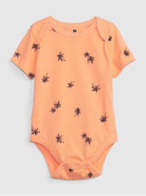 Oranžové baby vzorované body organic GAP