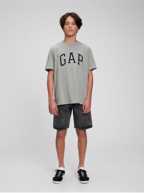 Šedé chlapčenské tričko Teen organic logo GAP GAP galéria
