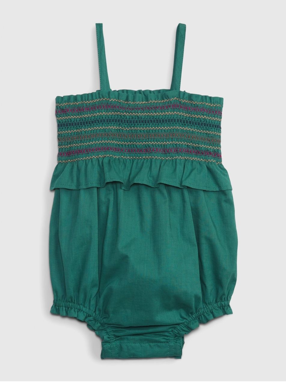 Zelené baby body s volánom GAP