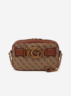 Hnedá crossbody kabelka Guess Aviana Camera Bag