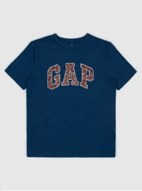 Tmavomodré chlapčenské tričko s logom GAP
