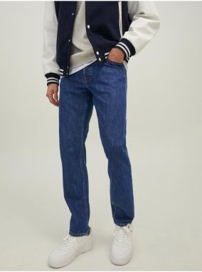 Tmavomodré slim fit rifle Jack & Jones Mike