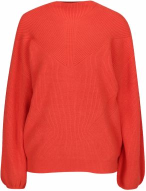 Oranžový sveter s balónovými rukávmi VERO MODA Darcel