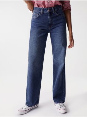 Modré dámske straight fit rifle Salsa Jeans True