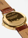 Unisex hodinky v zlatej farbe s hnedým koženým remienkom LARSEN & ERIKSEN  37 mm galéria