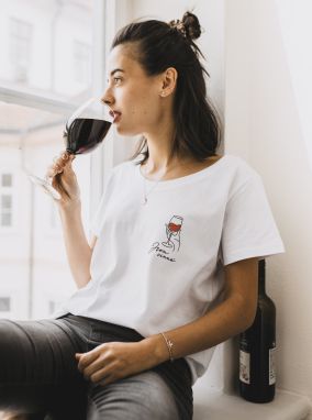 Biele dámske tričko ZOOT Original Jsem vinná