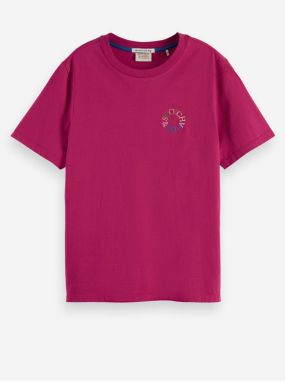 Tmavoružové dámske tričko Scotch & Soda