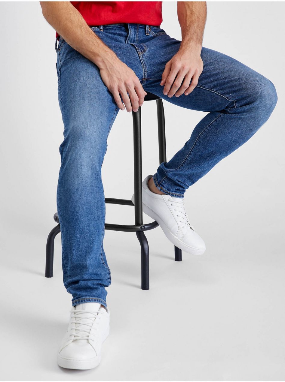 Modré pánské slim taper marco džíny GAP
