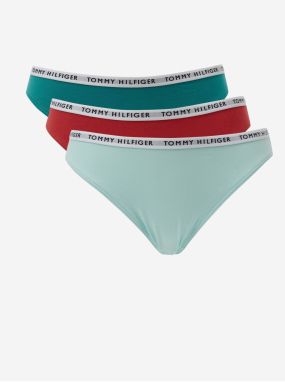 Nohavičky pre ženy Tommy Hilfiger - zelená, červená, svetlomodrá