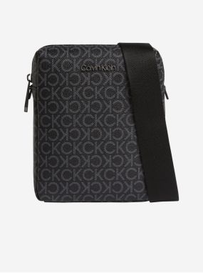 Čierna pánska vzorovaná malá crossbody taška Calvin Klein