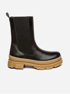 Čierne kožené chelsea topánky Steve Madden Filina