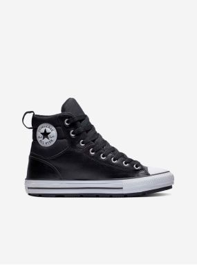 Čierne unisex členkové tenisky Converse Chuck Taylor All Star Faux Leather Berkshire Boot
