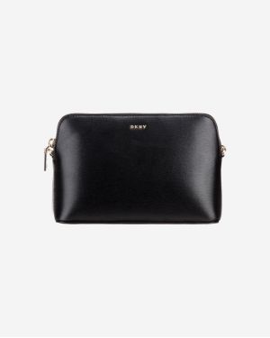 Černá dámská kožená crossbody kabelka DKNY Bryant