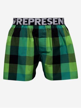 Zelené pánské kostkované trenýrky Represent Mikebox 21263