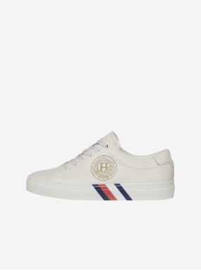 Krémové dámske kožené tenisky Tommy Hilfiger