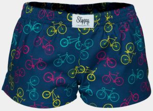 Tmavě modré dámské vzorované trenýrky Slippsy Bike