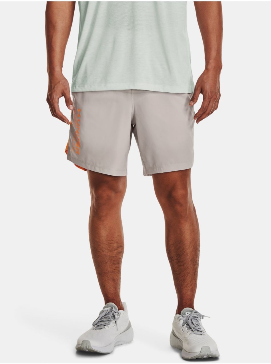 Svetlošedé pánske športové šortky Under Armour