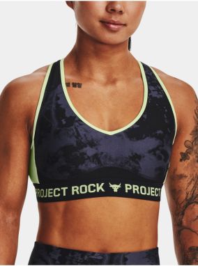 Čierna športová podprsenka Under Armour UA Pjt Rck Crssbk Bra Print