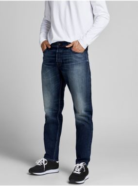 Tmavomodré pánske straight fit rifle Jack & Jones Mike