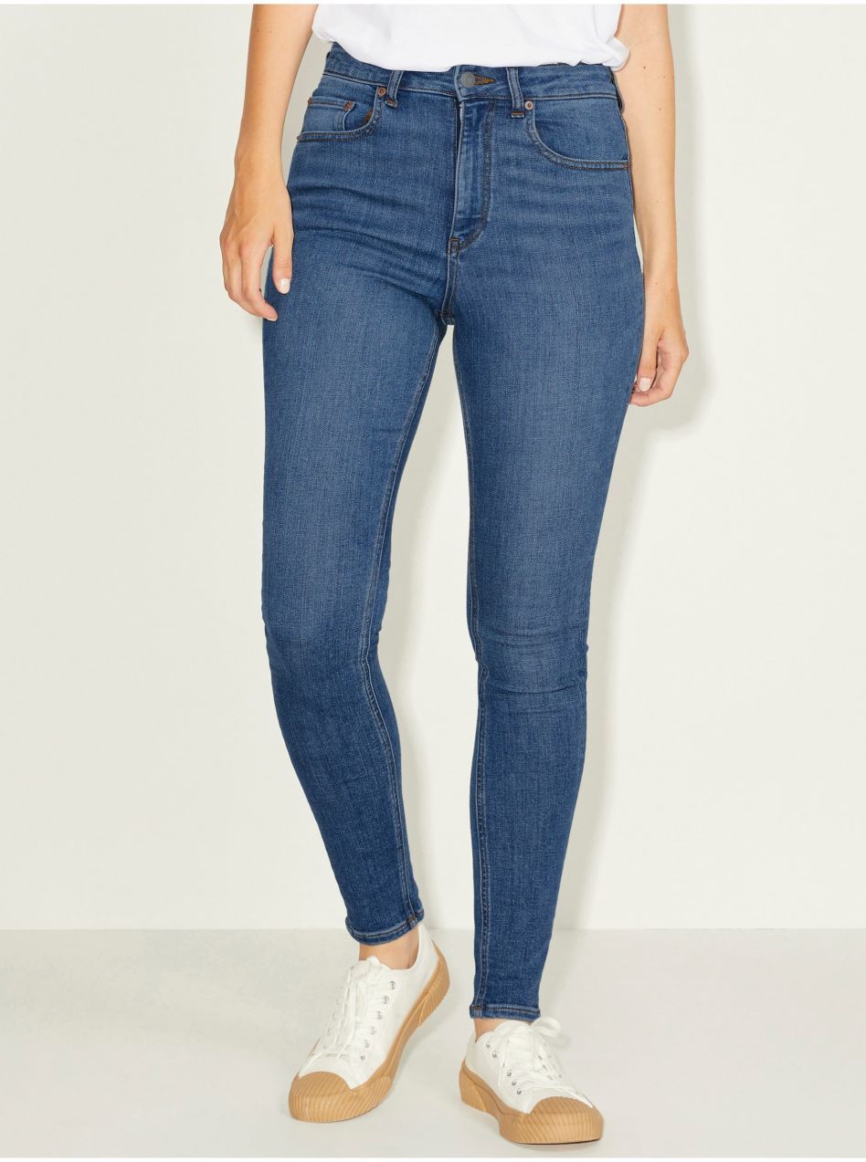 Modré dámske skinny fit rifle JJXX Vienna
