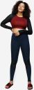 Vínový crop top s dlhým sieťovaným rukávom Ivy Park galéria