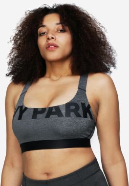 Tmavosivá športová podprsenka s potlačou Ivy Park