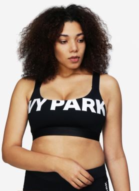 Čierna športová podprsenka s potlačou Ivy Park