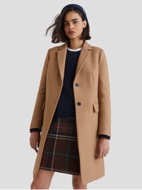 Kabáty pre ženy Tommy Hilfiger - hnedá
