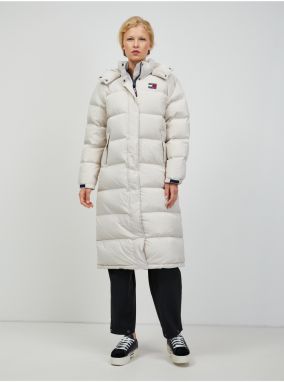 Kabáty pre ženy Tommy Jeans - krémová