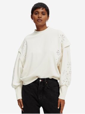 Mikiny pre ženy Scotch & Soda - krémová