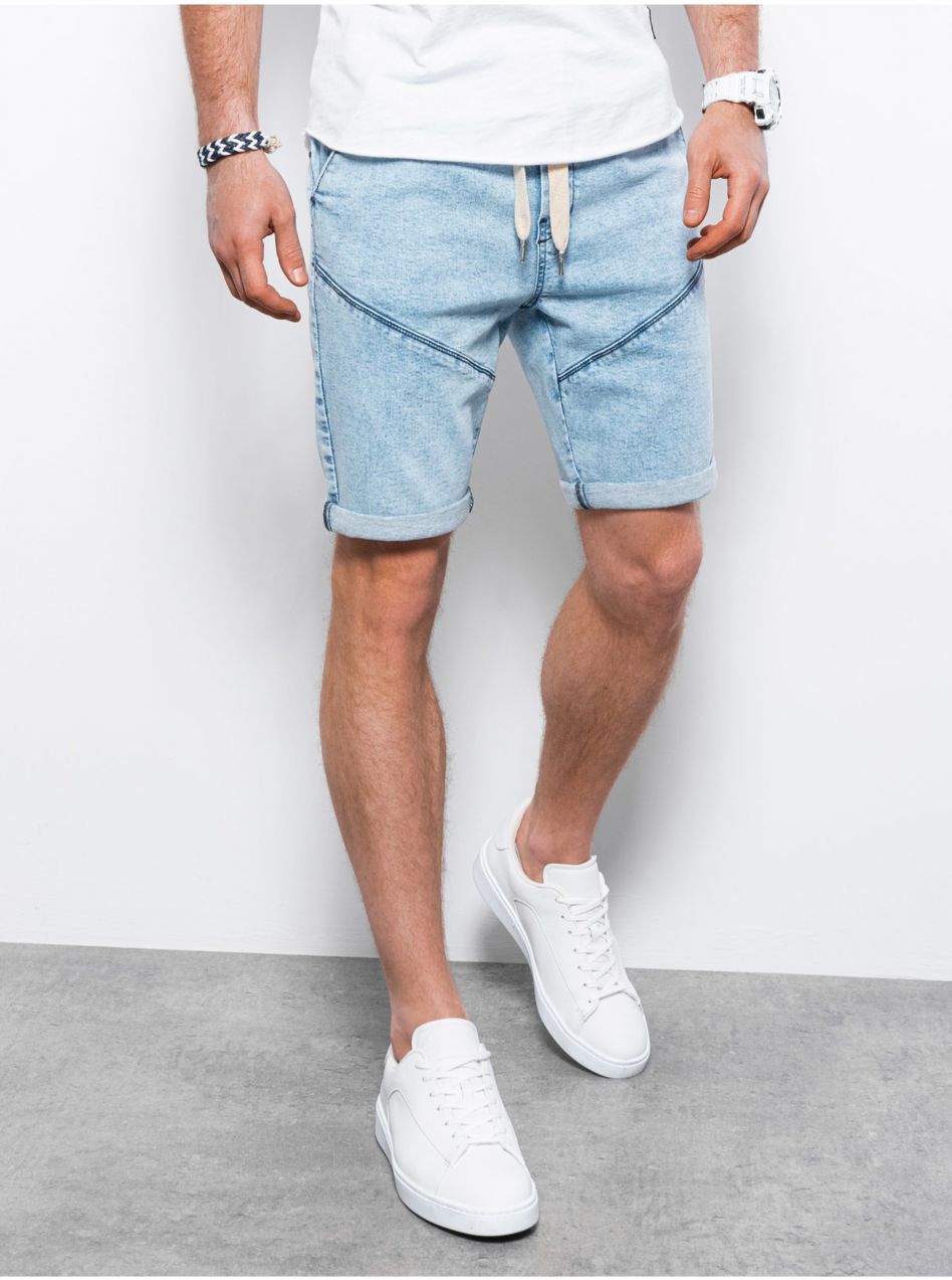 Kraťasy pre mužov Ombre Clothing - svetlomodrá