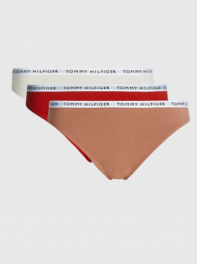 Nohavičky pre ženy Tommy Hilfiger Underwear - béžová, červená, hnedá