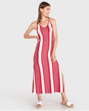 Voľnočasové šaty pre ženy Superdry - červená, biela