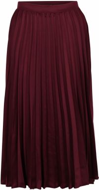 Vínová plisovaná midi sukňa ZOOT
