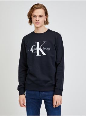 Mikiny bez kapuce pre mužov Calvin Klein Jeans - čierna