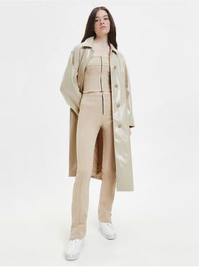 Trenčkoty a ľahké kabáty pre ženy Calvin Klein Jeans - krémová