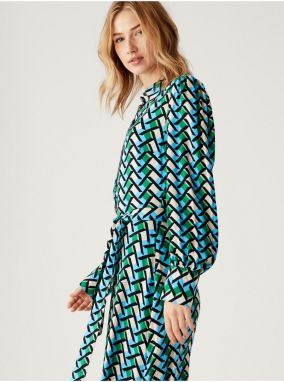 Voľnočasové šaty pre ženy Marks & Spencer - modrá, zelená, krémová