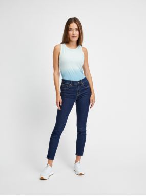 Modré dámské džíny mid rise true skinny jeans with Washwell